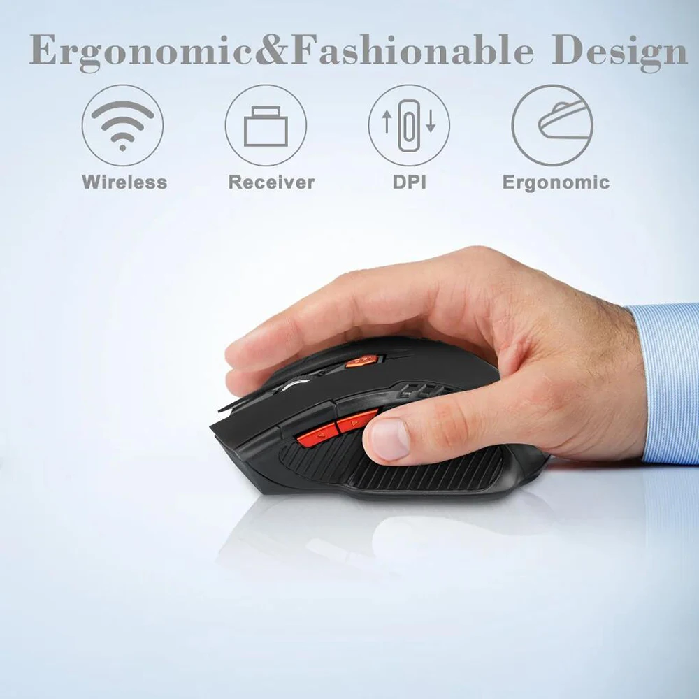 Wireless Mouse Mini Wireless Mouses 2.4G Wireless Mouse USB Receiver Protable Professional Optical USB Right Scroll Mice for Laptop PC Gamer
