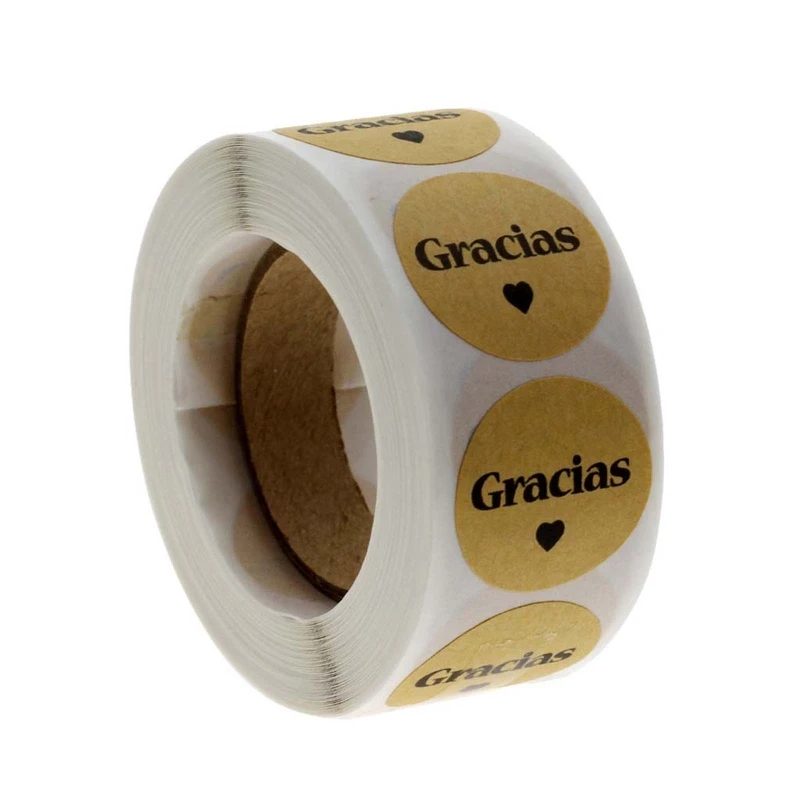 

N0HB Pcs Gracias Spanish Thank You Stickers Baking Sticker Scrapbooking Stickers