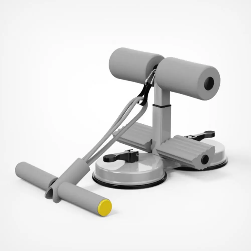 Sit-up Assistant Bar with Resistance Band Indoor Abdominal Core Training Sit-up Foot Holder with Dual Suction Cups Exercise Tool