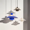 Danish Design Lamp Gradient Led Pendant Light High Quality Loui Hanging Lamp Living Kitchen Poulsen Ceiling Chandelier Creative 4