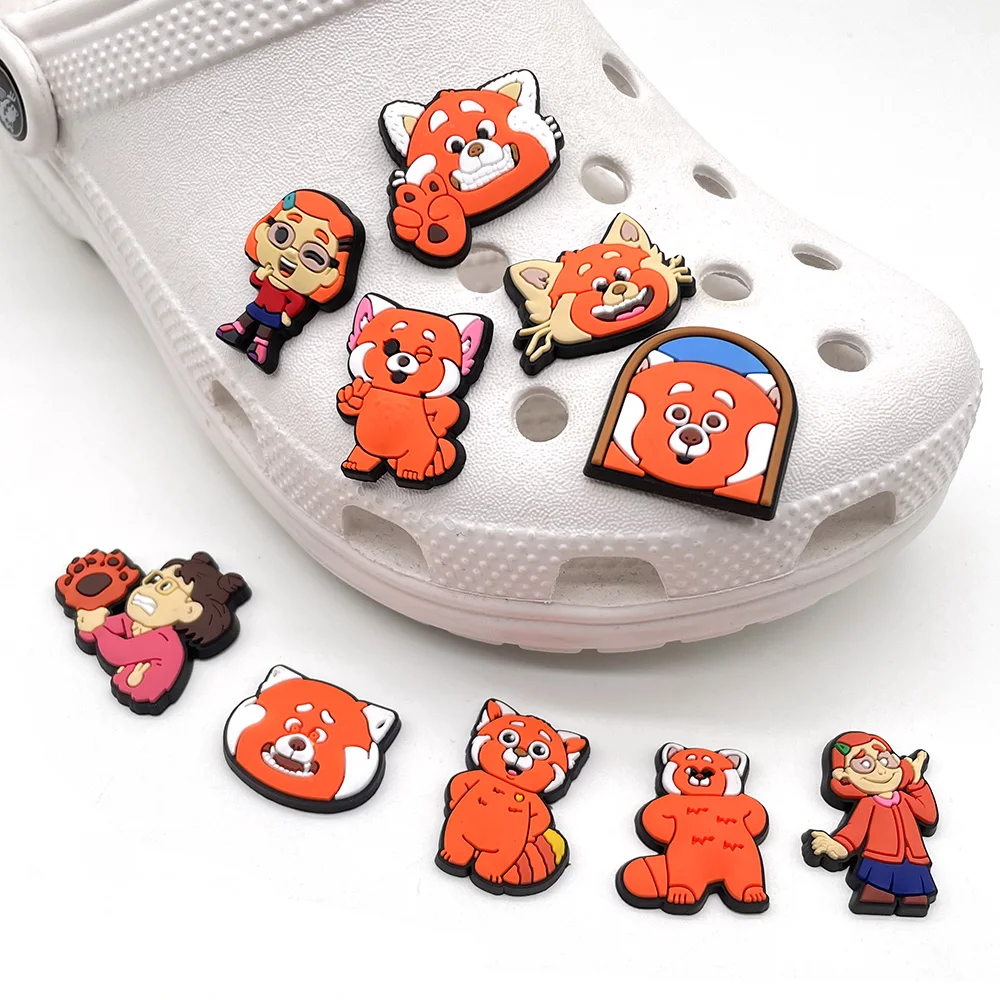 

1pc Cute Cartoon Red Panda PVC Shoe Charms Accessories Fit JIBZ Croc Clog Sandals Garden Shoe Decoration Kids Party Gifts