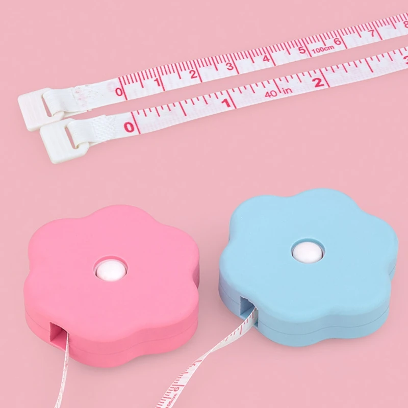 Portable Cartoon Body Measure Tape Lovely Kitten Paw-like Measuring Tape with Lock Pin/Push Button Mini Measuring tape measure