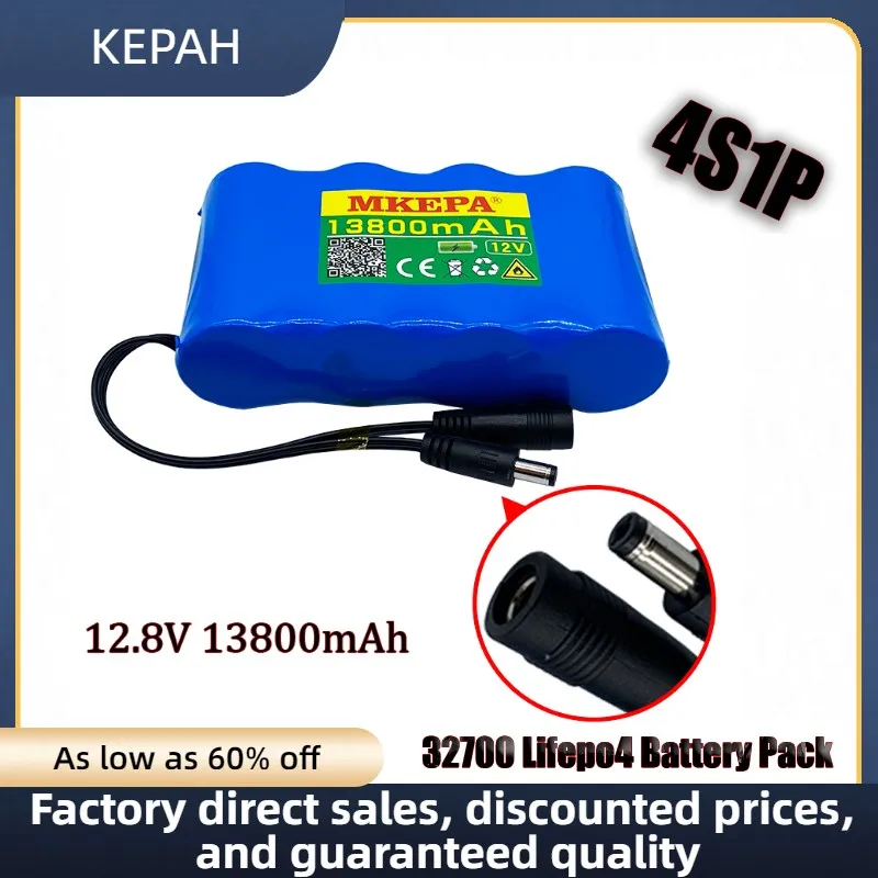 

Аккумуляторная батарея 32700 Lifepo4 4S1P 12,8 В а/ч со сбалансированным BMS для электролодки и бесперебойного питания 12 В