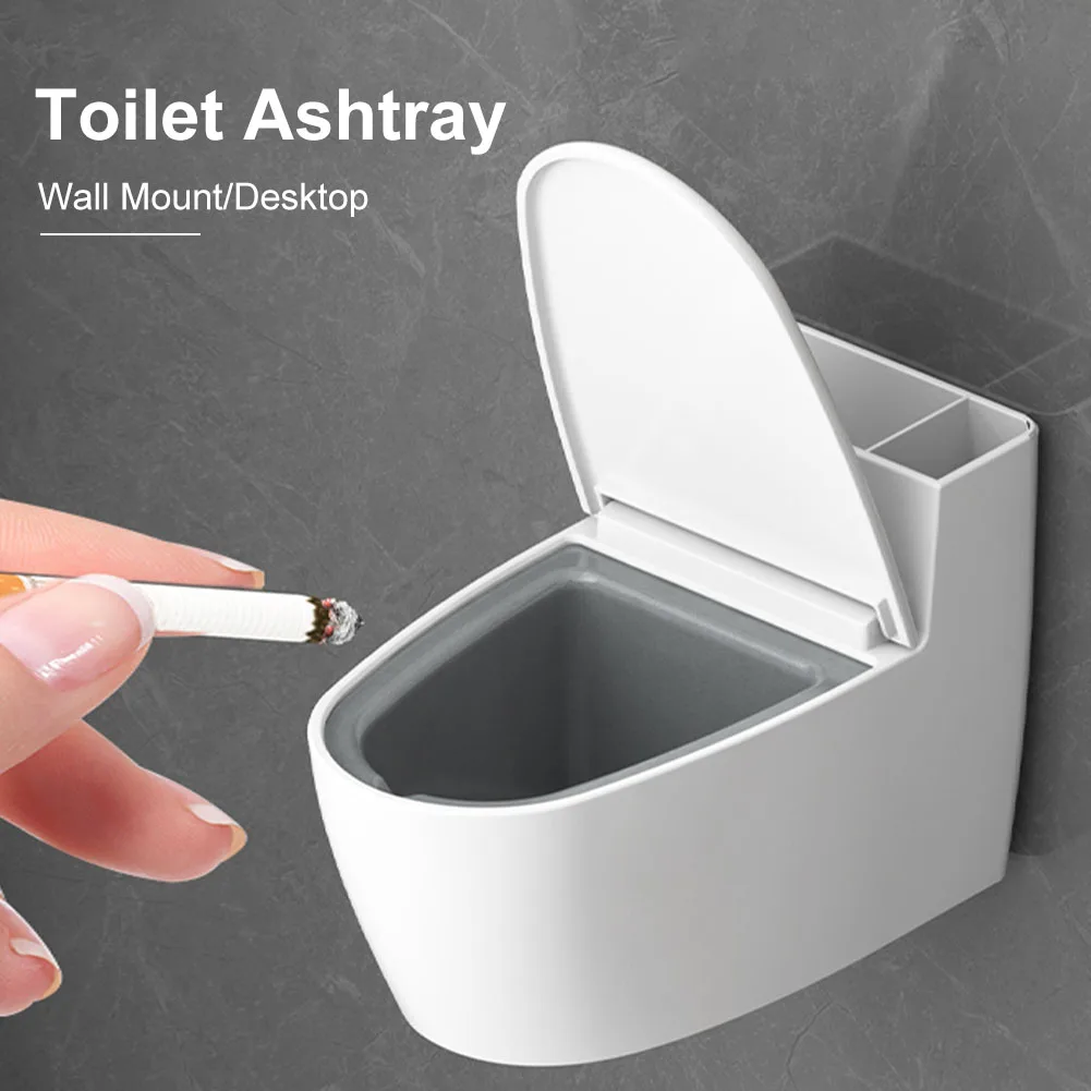 

Wall-mounted Toilet Ashtray Bathroom Creative Cigarette Ashtray Anti-odor Smokeless Ashtray With Lid Bathroom Accessories