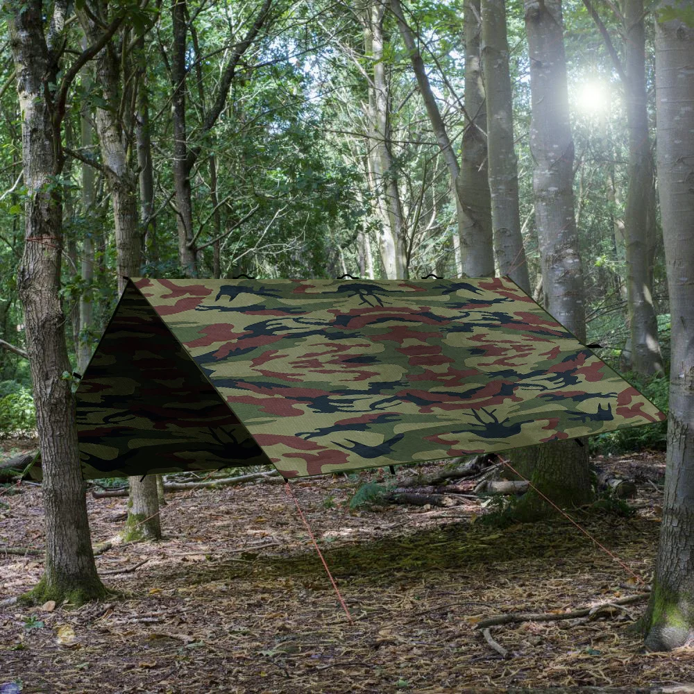 Waterproof Tarpaulin Tarpaulin Rain Cover Waterproof Tarp Ultralight Tarp Sun Shade Sail Camping Canopy Camping Tent 4x4m 4x3m 3x3m 19 Hang Points Tent Tarp Survival Sun Shelter Shade Canopy Outdoor Backpacking Waterproof Camping Awning SunShade