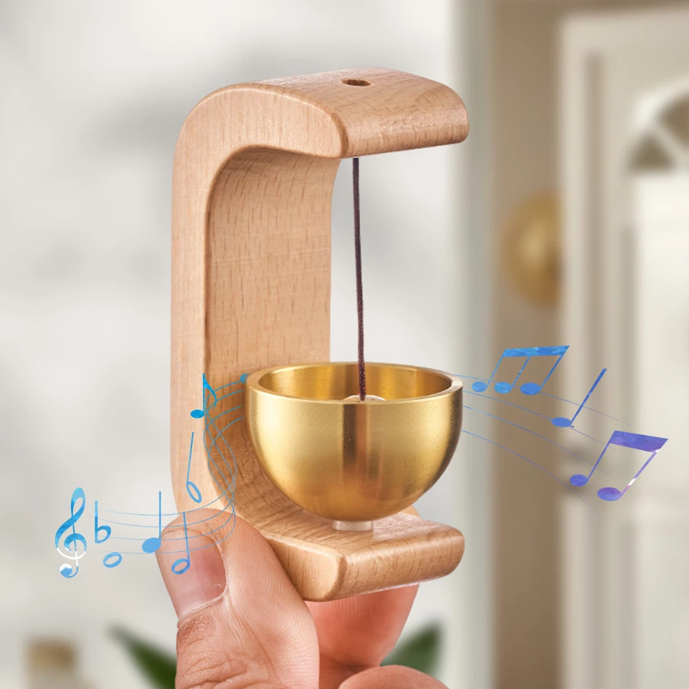 Suction Door Type Dopamine Wind Chime Wireless Solid Wood Wind Chime Magnetic Suction Wooden Doorbell for Housewarming Gift 4