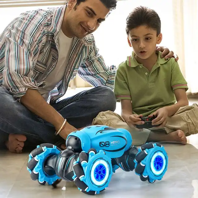 D876 1:16 4WD RC Car Radio Gesture Induction Music Light Twist High Speed Stunt Remote Control Off Road Drift Vehicle Cars Model 2