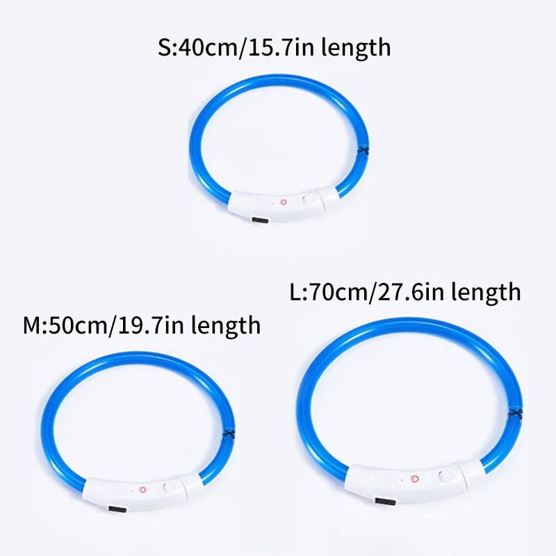 Led Pet Dog Collar Detachable Glowing Necklace Light Flashing Usb Loss Prevention Anti-lost Dogs Night Safety Luminous Products