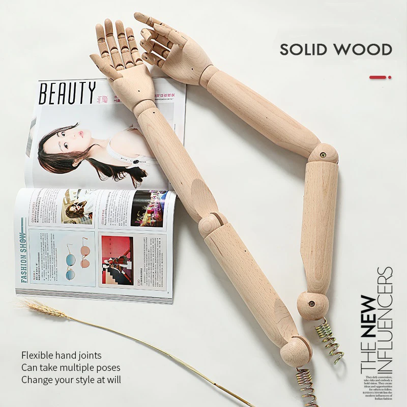 Female Wood Mannequin Arm Hand Accessories For Mannequins Props