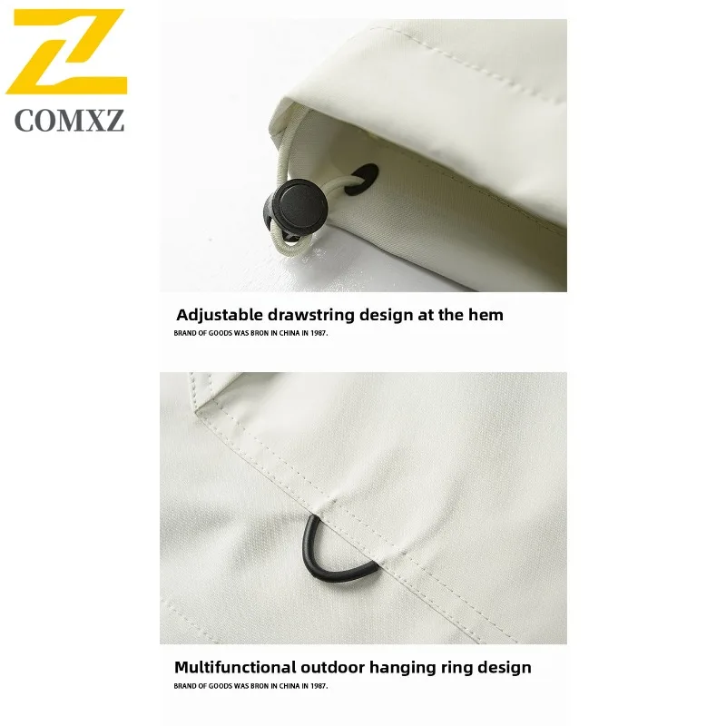 COMXZ Versatile Men Jacket Thickened Outdoor Skiing Windproof Warm Parka Street Style Comfort Lightweight Winter Men Clothing