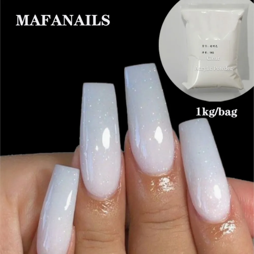 1kg Nail Acrylic Powder Pink/White/Clear Crystal Dust For Carving/Building Nail Dipping Powder Fast Dry Manicure Supplies