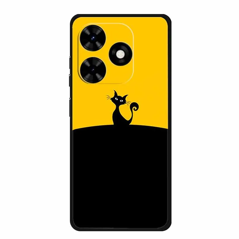 Luxury TPU Silicone Soft Back Cover with Floral Design - Shockproof Phone Case