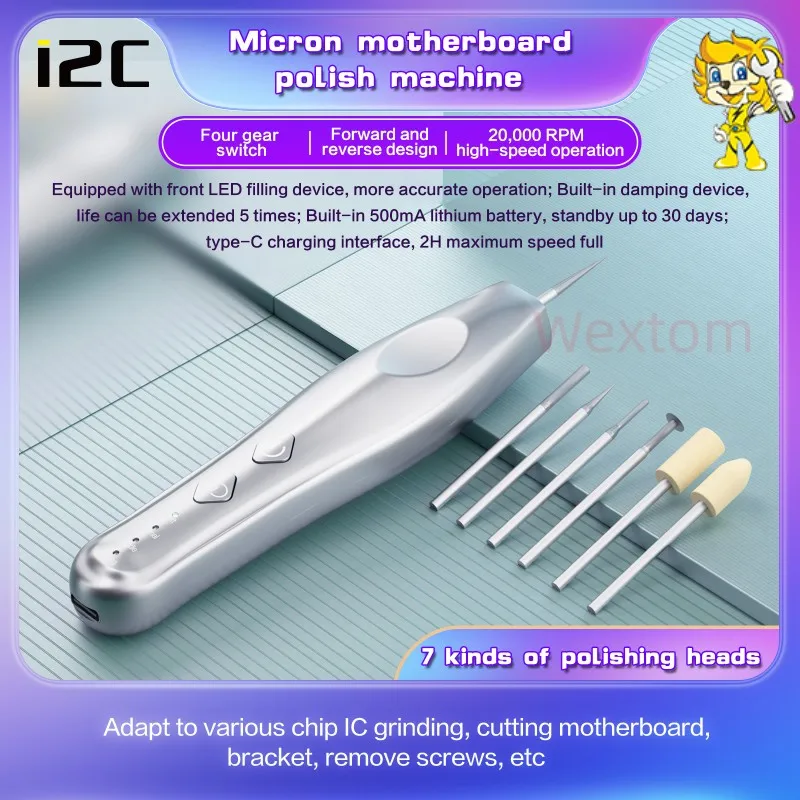 

Полировальная Машина Для материнской платы i2C Micron, для ремонта телефона, компьютера, набор инструментов для шлифовки, резки, полировки и удаления