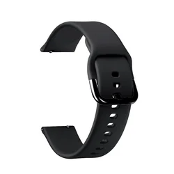Sport Silicone Wristbands - Replacement Strap Bands and Accessories for 22mm (Black)