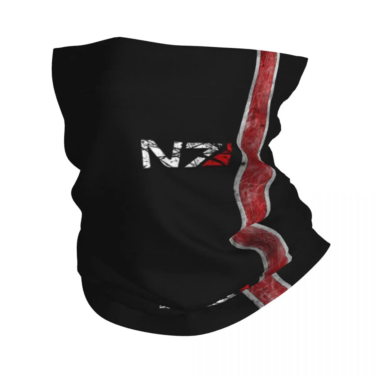 

Mass Effect N7 Bandana Neck Gaiter Alliance Military Video Game Lover Balaclavas Wrap Scarf Headband Hiking for Men Women