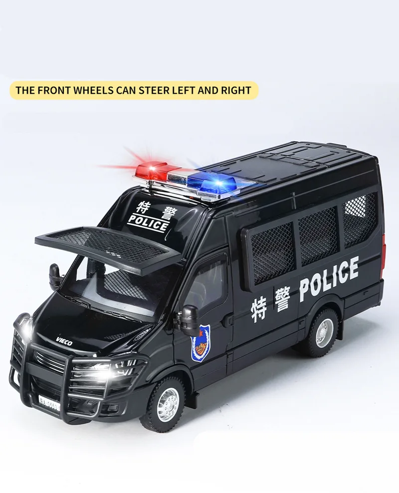 Diecasts Metal Toy, Polícia Anti-Inteligência, Veículos à