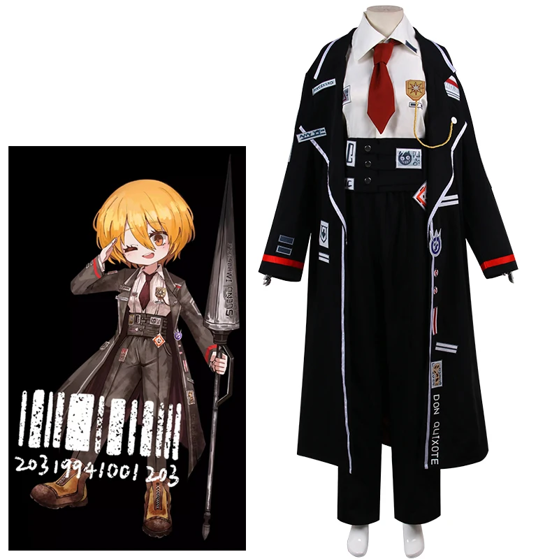 

Game Limbus Company Cosplay Costumes Anime Uniform Clothing Long Black Jacket Halloween Carnival Costumes