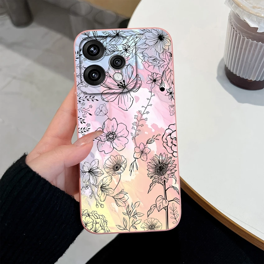 Elegant Floral Soft Silicone Lightweight Case