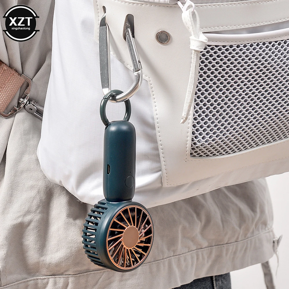 New Pocket Fan Handheld USB Charging Desktop Mini Cool Fan 3 Speed Adjustable Portable Air Cooler for Summer Outdoor