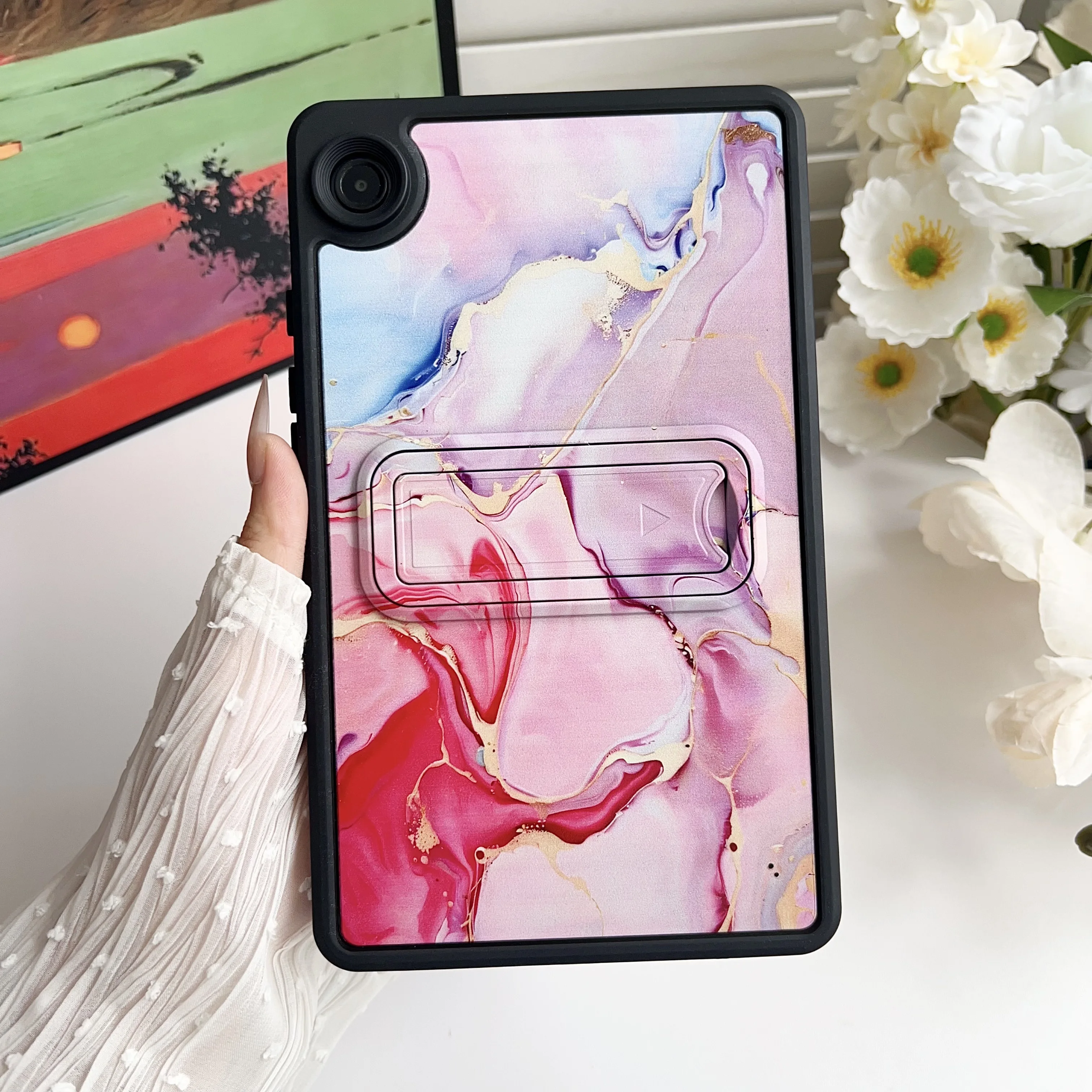 Universal Multi-Angle Tablet Stand Case with PC Back Cover