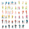 20pcs 1:75 Miniature People ABS Seated Sitting Painted Figures Railway Train Layout Architecture Building Layout for Diorama 2