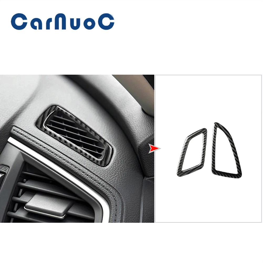 

Car Carbon Fiber Stickers Instrument Air Vents Decorative Cover Trim For Honda Civic 10th Gen 2016-2019 Interior Accessories