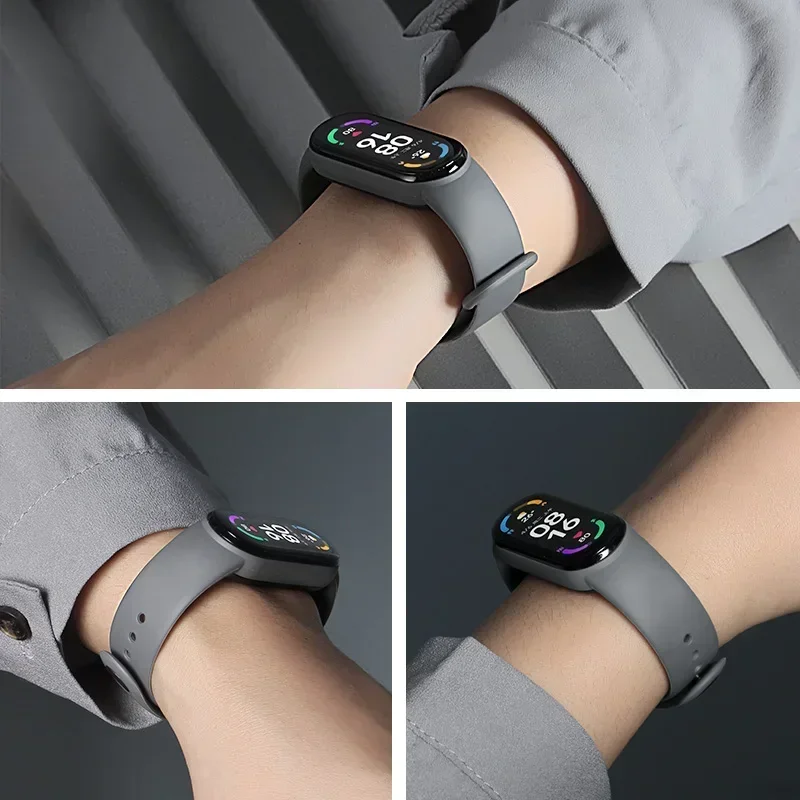 Premium Silicone Sport Strap for Mi Band Bracelet Watch