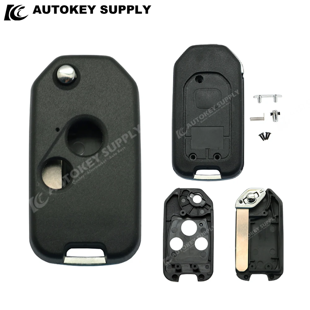 ForHonda 2/2 1/3/3 1 pulsante modificato Flip Car Key Shell (nuovo stile) AKHDF101 AKHDF102 AKHDF133 AKHDF131 AutokeySupply - Sb8d1f36291604d02ae7cc0e1ccdddd53u