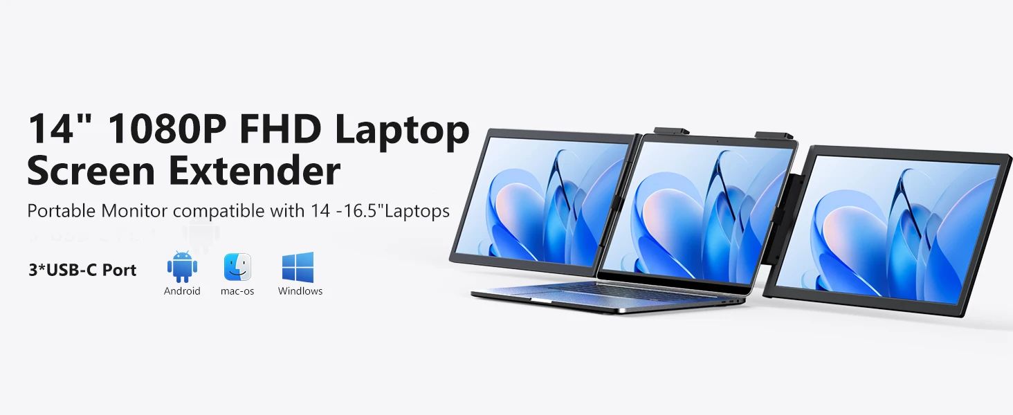 Écran Portable USB-C 14" Triple Moniteur Sb8d20bf7288a4f45ac73965d9e575b95S