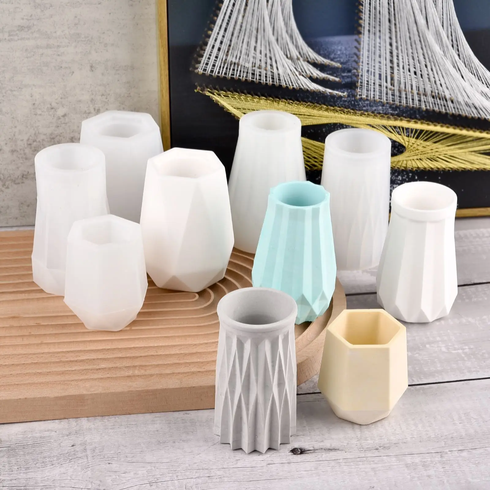 PotteryMoldCraftsPlanterVasesSiliconeMoldsForDIYEpoxyResin