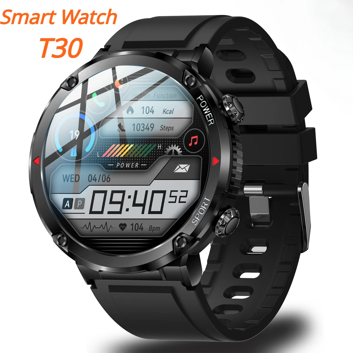 

2024New Bluetooth Call Men Smart Watch 600 MAh Large Battery 400*400 HD Colour Screen Fitness Trackers Waterproof Smartwatch Man
