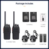 Retevis 2Pcs RT24 PMR 446 Walkie Talkie Rechargeable Professional Talkie Walkie Long Range H777S Two-Way Radio Communicator FRS 6