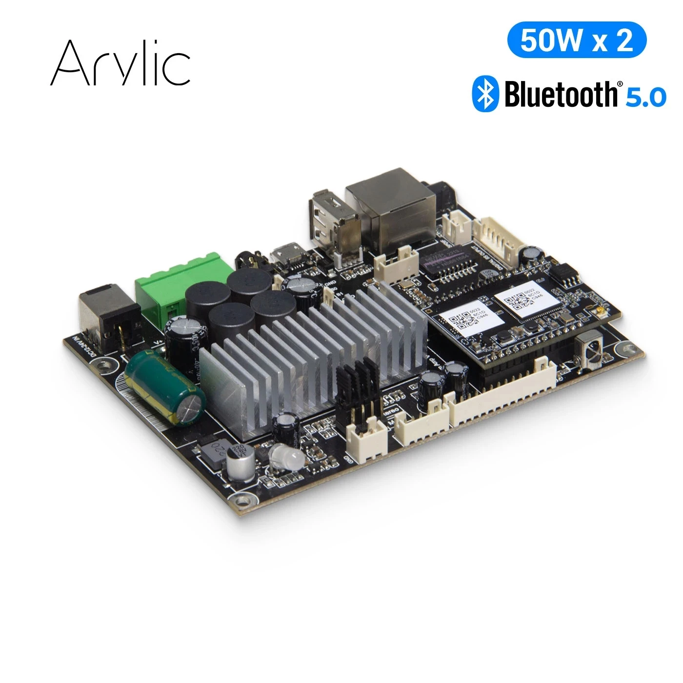 Up2Stream Amp V4 Scheda Amplificatore Audio Wireless Decodificatore Dac Stereo Ricevitore Audio Wifi E Bluetooth 5.0/Scheda Bi-Amplificatore