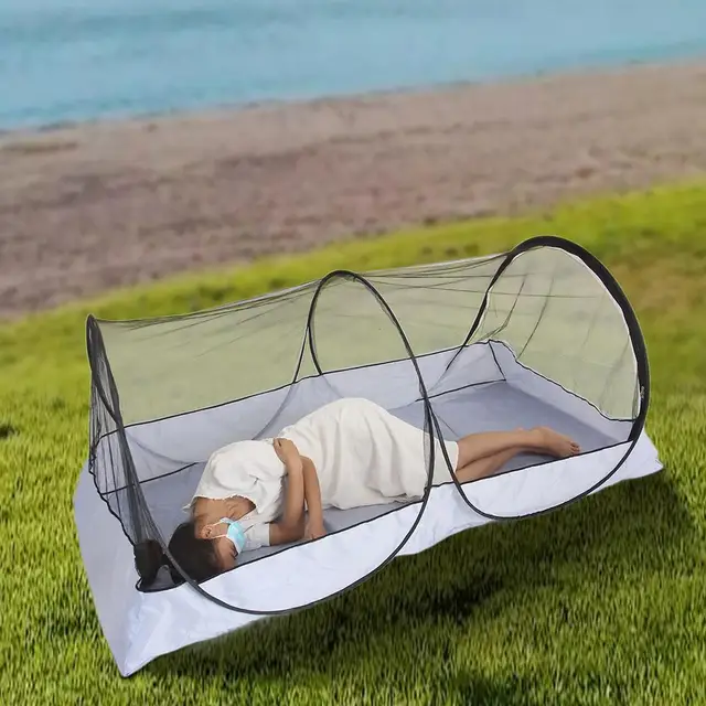 Pop Up Mosquito Net Canopy For Camping Werph 10 X 10 Beige
