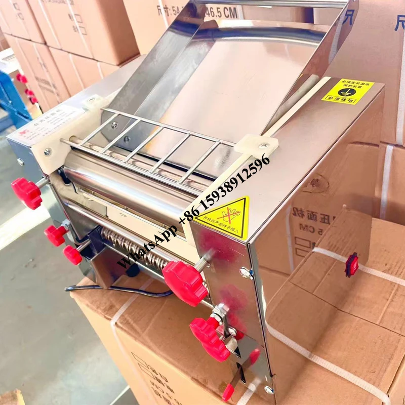 Electric Noodles Machine Stainless Steel Desktop Spaghetti Dough Press Sheeter Roller Kneading Pasta Maker