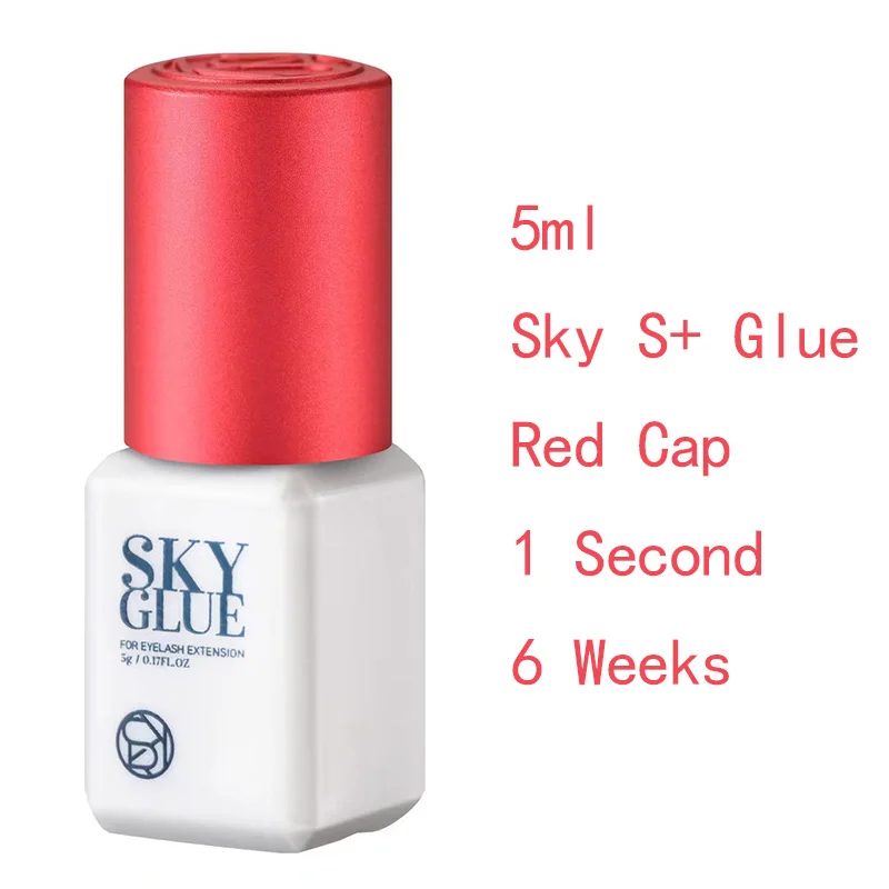 5 Bottiglie Sky Glue Per Extension Ciglia 5Ml Corea Sky Glue Ciglia Original Red Black Blue Cap Colla False Lash Adesivo Shop