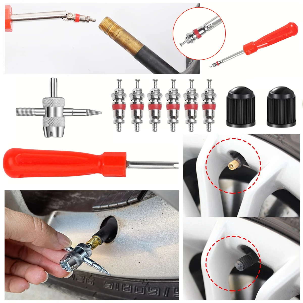 Detailed view of slotted handle