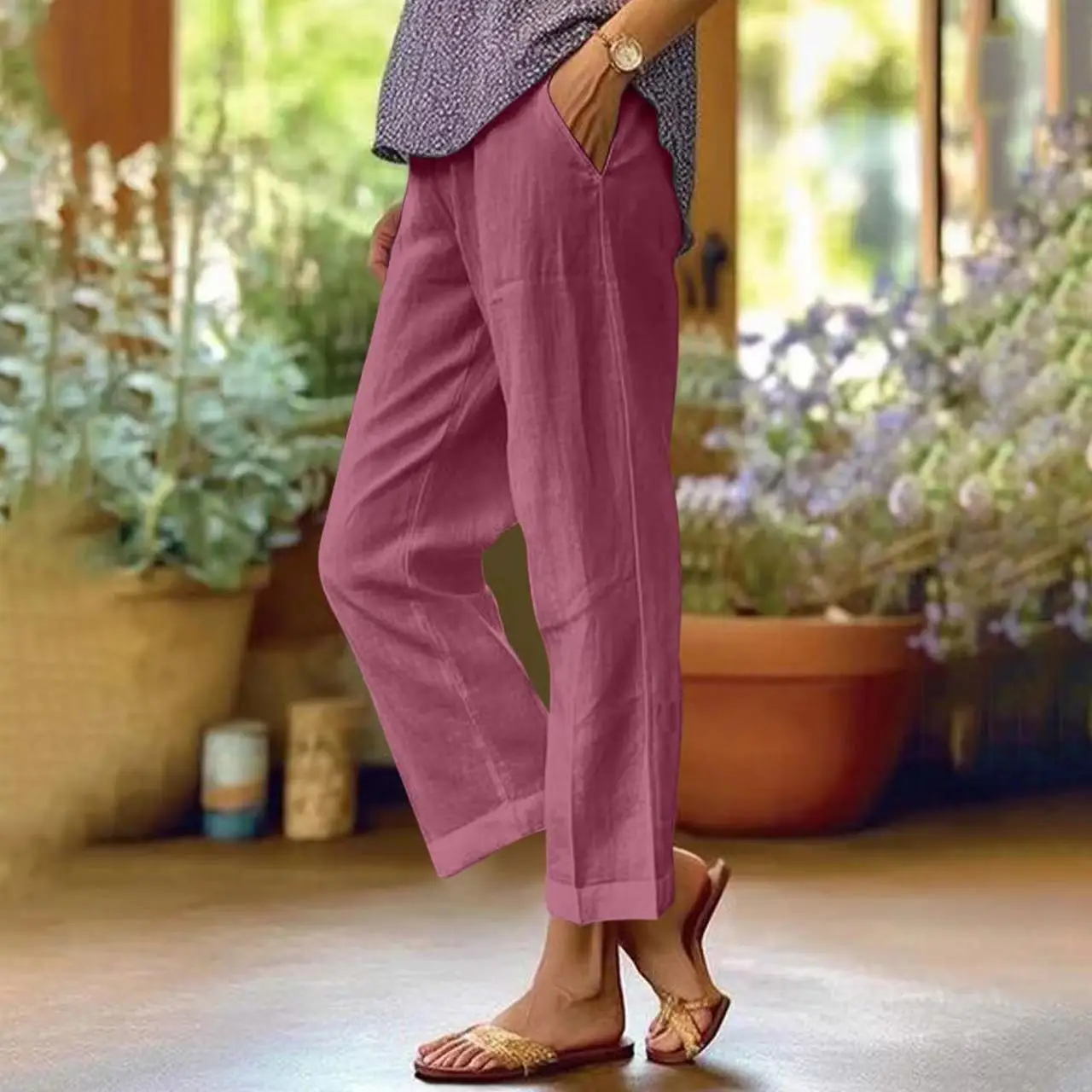purple pant only