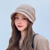 Korean Women Slouchy Hat Winter Autumn Warm Thicken Beanie Cap Solid Color Female Baggy Hats Soft Cotton Lady Loose Caps 2