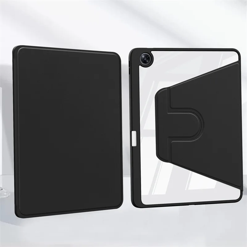 Rotating Tablet Case with Pencil Holder and Acrylic Back