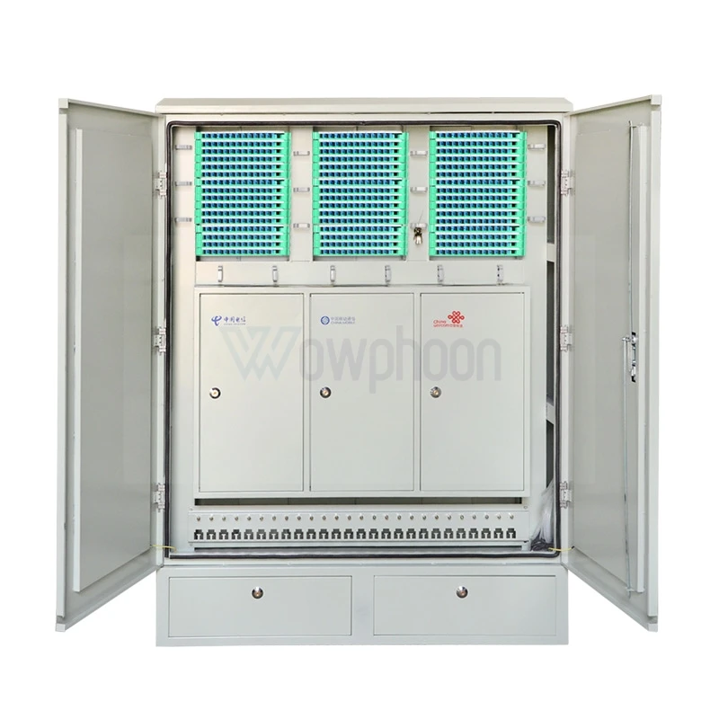 576 Core Optical Cross Box Tre In Uno Odf Smc Outdoor Fibra Ottica Cross Connection Cabinet