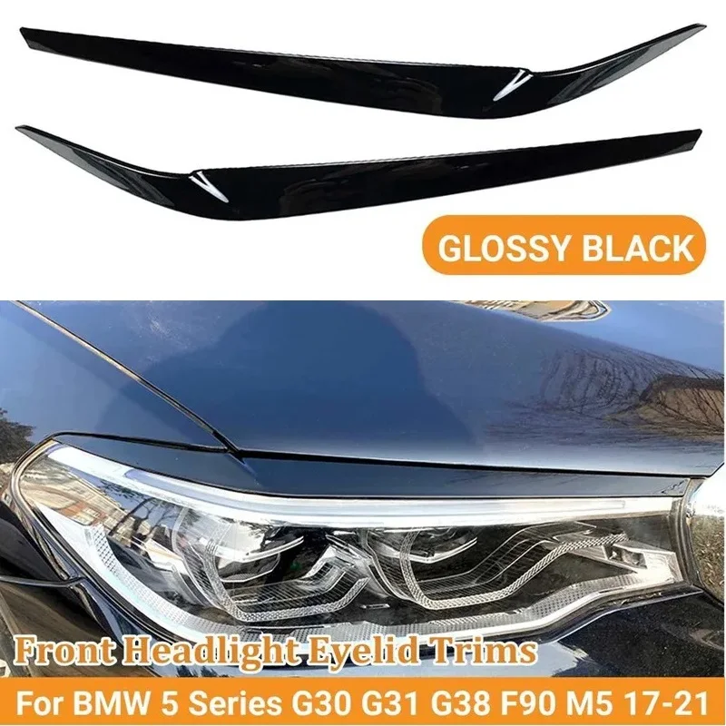 

Для BMW 5 серии G30 G31 G38 F90 M5 525I 530I 540I 2017-2021 2 шт. карфары для бровей веко отделка Обложка Наклейка углеродное волокно