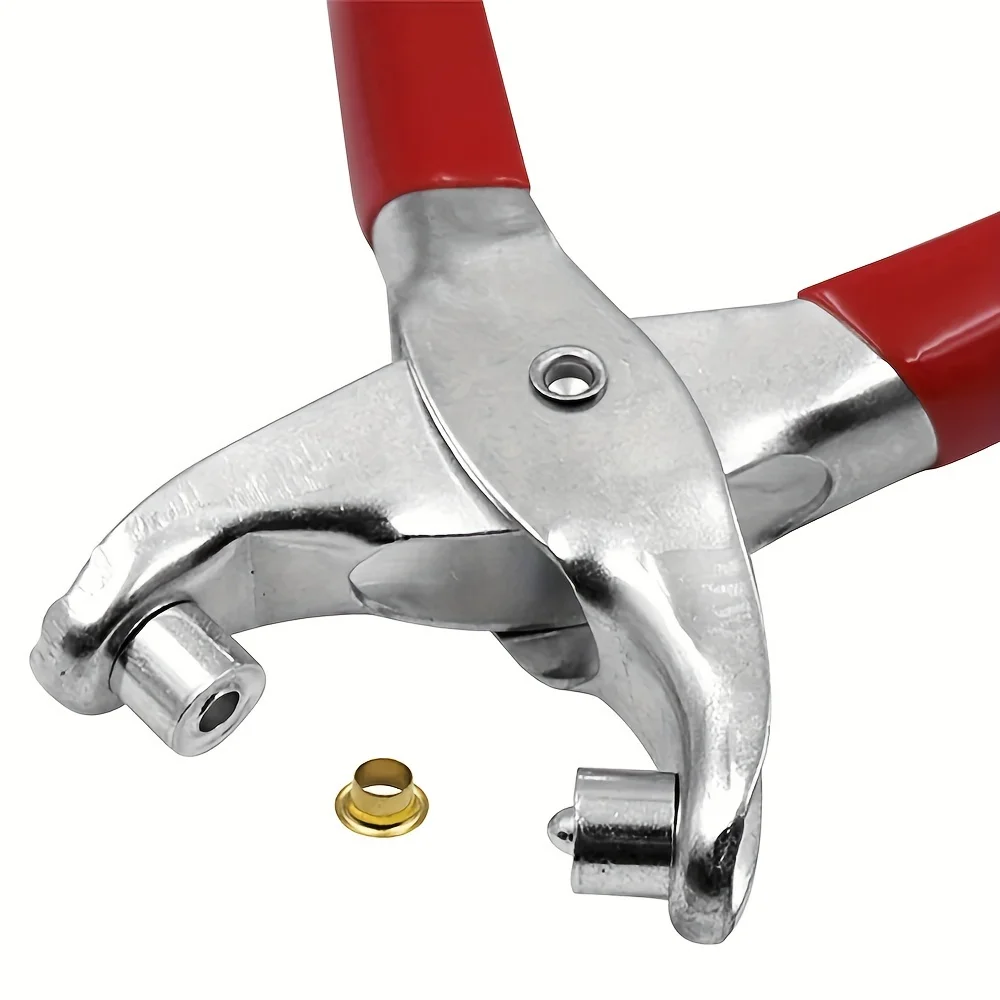 Chrome Plated Leather Crimping Pliers Set 40Mm Crimping Holes Hand Tool for Leather Crafts