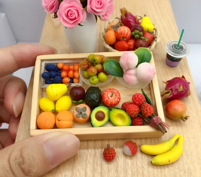 Food Play Simulation Miniature Clay Vegetable Fruit Miniature Dollhouse  Scene Accessories Mini Fruit Store Wet Market Decoration - AliExpress