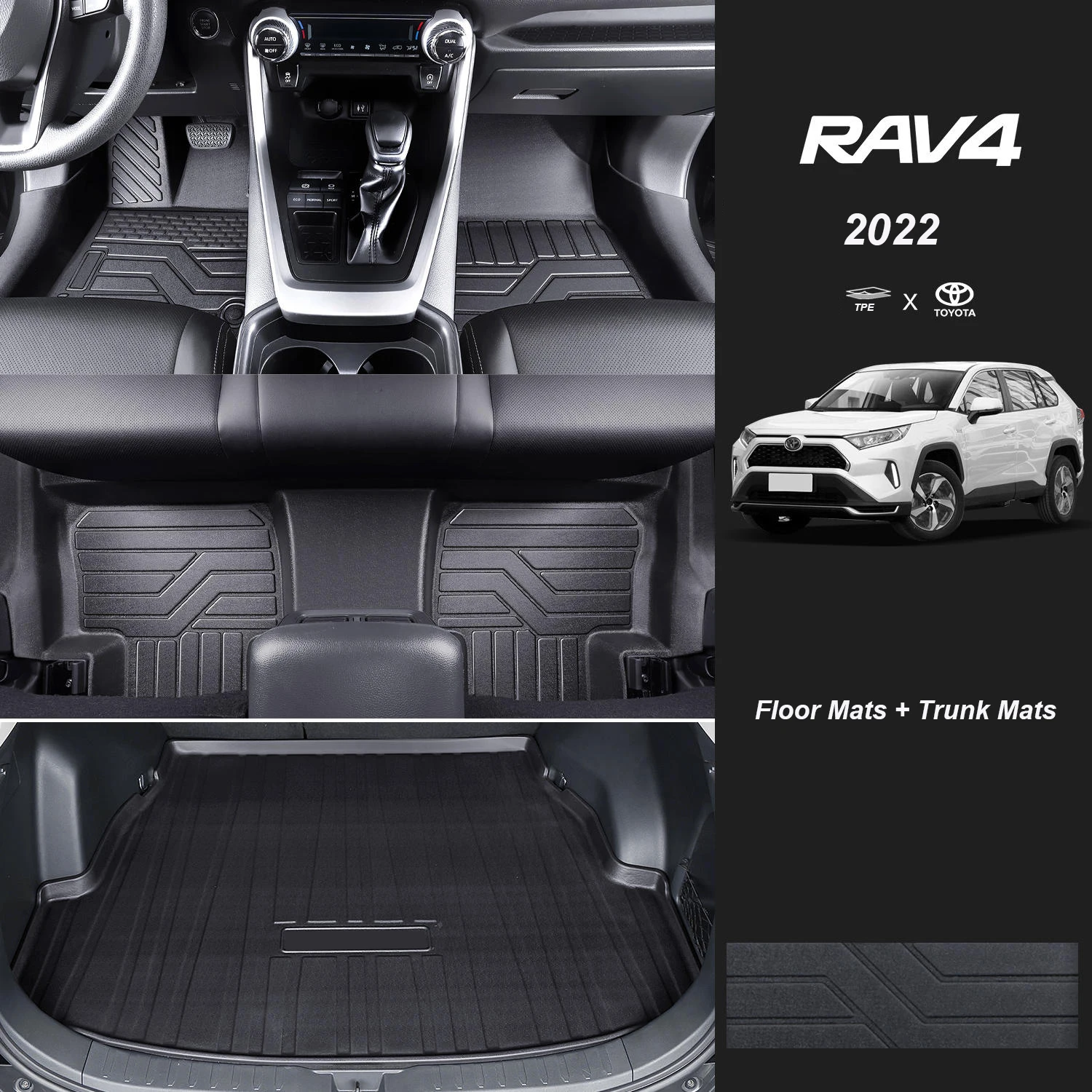 Tapis De Sol De Voiture Tapis pour Toyota pour RAV4 pour XA50 5TH