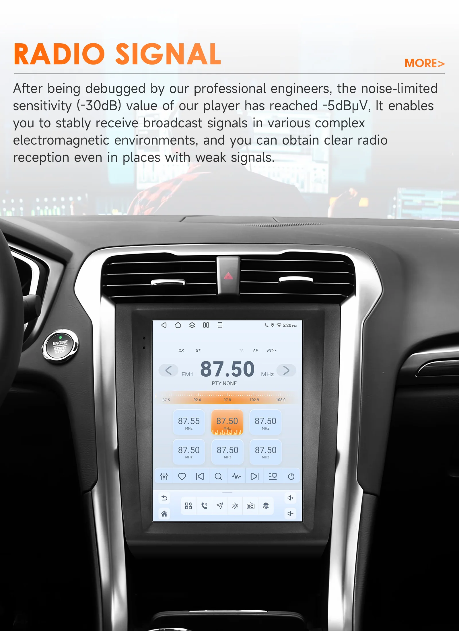 9,7-Zoll Hizpo Android Autoradio für Ford Mondeo Mk5 Fusion 2013 - 2019 A/C Tesla-Style Headunit CarPlay GPS Snapdragon 6115 360 ° GLAS – Detail 19