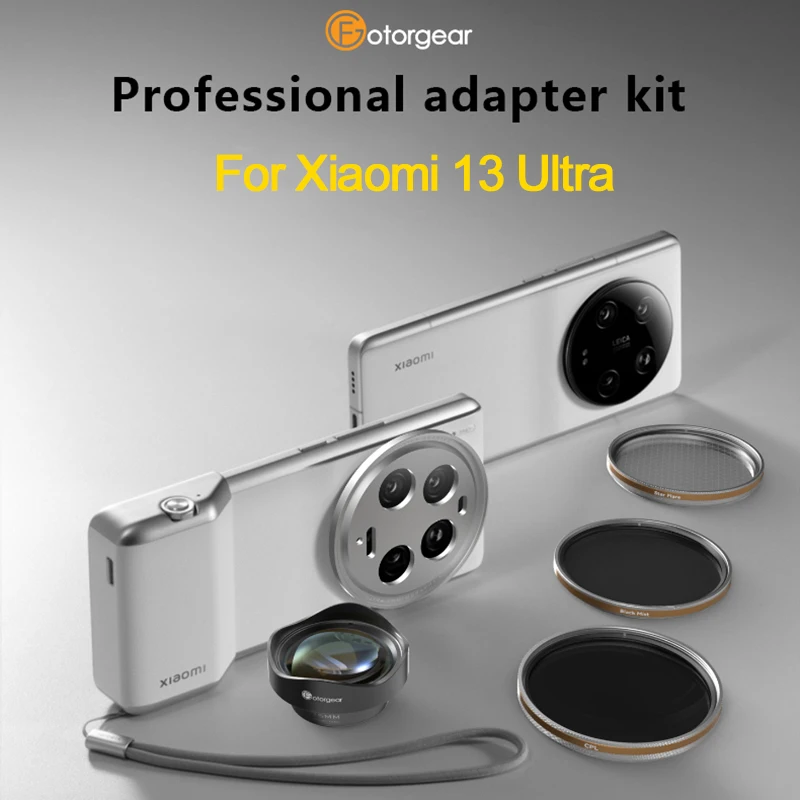 

Fotorgear для Xiaomi 13Ultra набор фильтров для телефона аксессуары 17 мм адаптер 75 мм макрообъектив 67 мм Звездный рассеиватель/Черный Туман/CPL фильтр