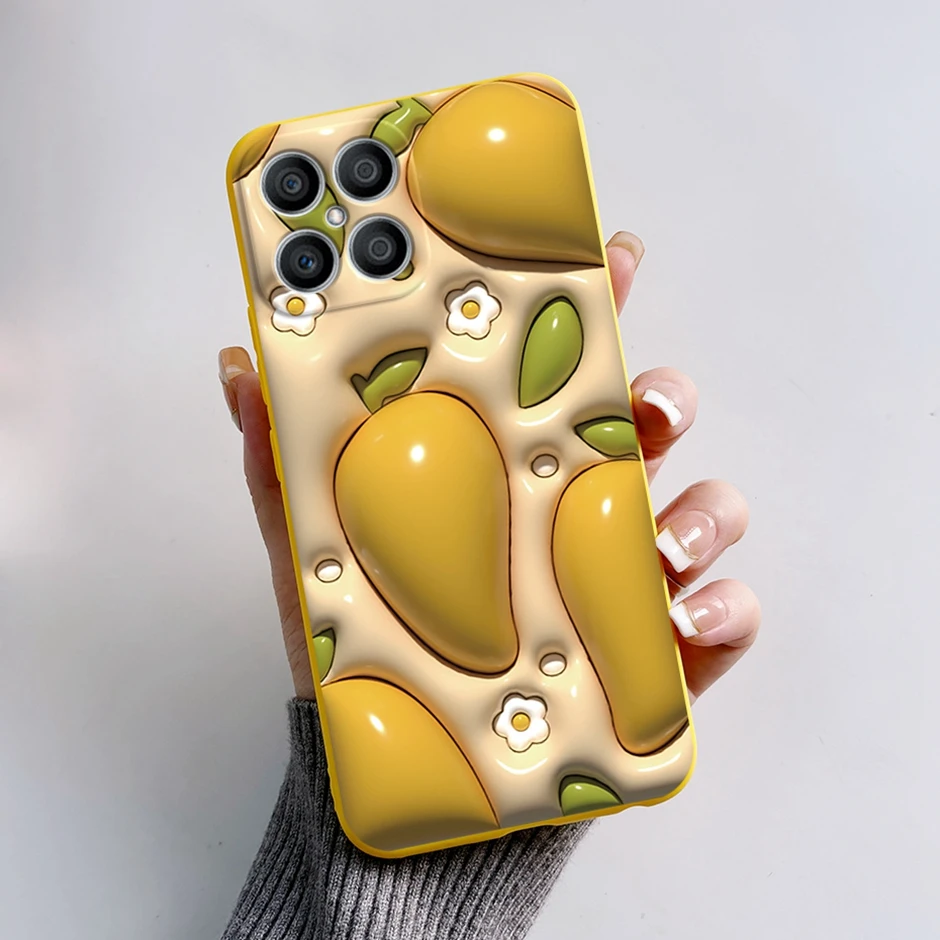 Exquisite Cartoon Painted Liquid Silicone Phone Case in Bumper Design