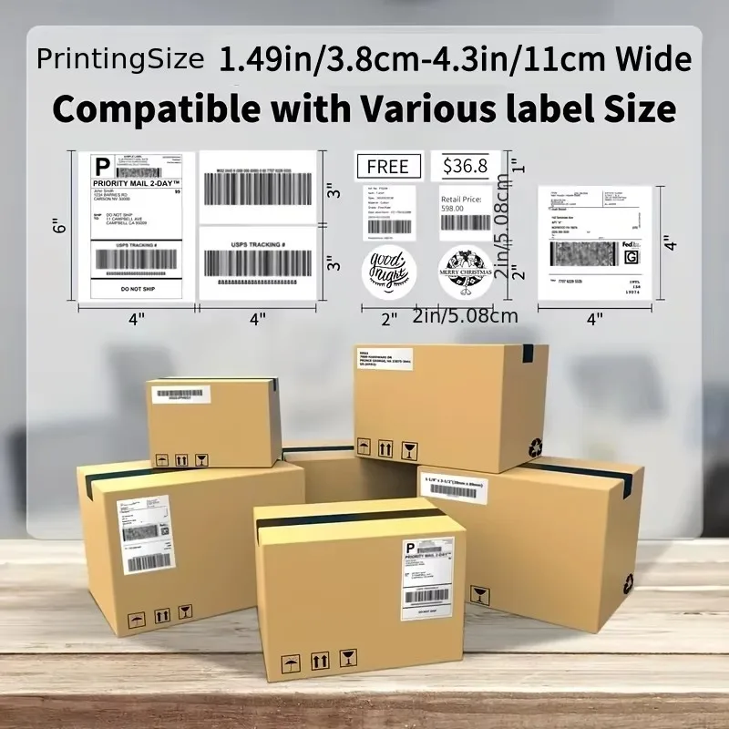 무선 블루투스 4x6 열전사 배송 라벨 프린터 안드로이드 아이폰 윈도우 맥 아마존 이베이 UPS 페덱스 쇼피파이 호환