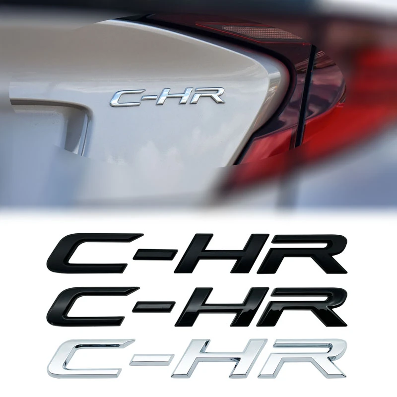 For Toyota Chr Chr Logo Prado Rav4 Camry Yaris Car Letter Rear Trunk